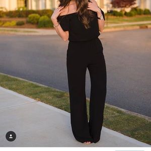 WAYF off the shoulder jumpsuit XS